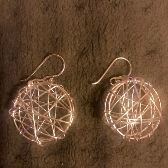 Stamped Sterling Silver Earrings - Picture 2 of 5